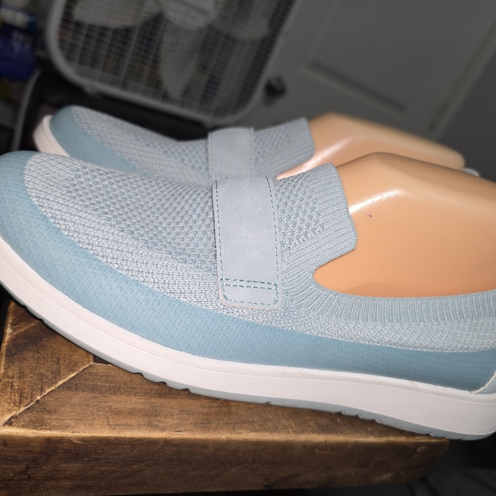 Light Blue Slip On Flats shoes size 10